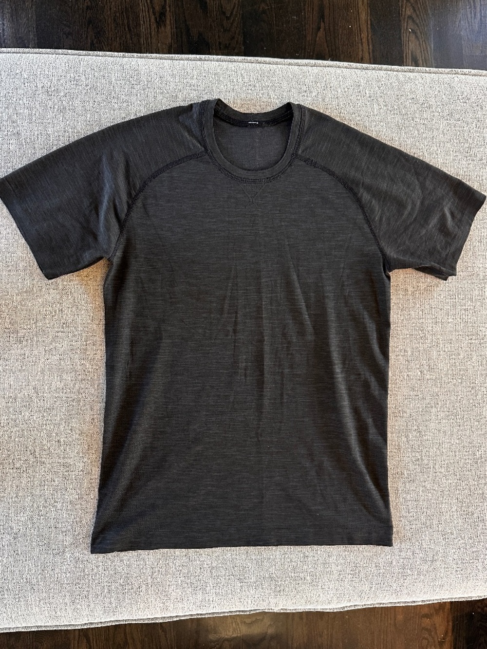Lululemon Drysense Mesh Short Sleeve Shirt - Heathered Black Size S